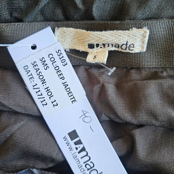 LA made womens juniors Sz S deep jadeite sequined mini skirt - Picture 6 of 6